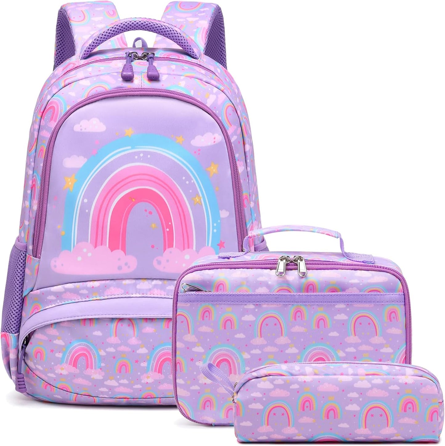 Meisohua Girls Backpack with Lunch Box 3 in 1 Set Kids Backpack for Girls Preschool Kindergarten Elementary School Backpack