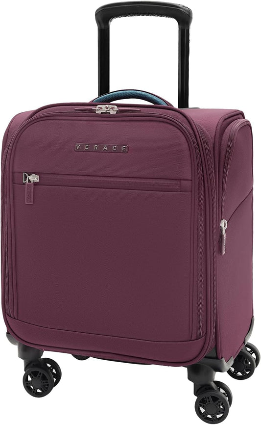 Verage Underseat Carry On Luggage with Wheels & USB Port,14 inch Wheeled Spinner Bag Carry-on Luggages for Airlines, Lightweight Suitcase Men Women, Pilots and Crew (14.5-Inch Plus Underseat Pro)