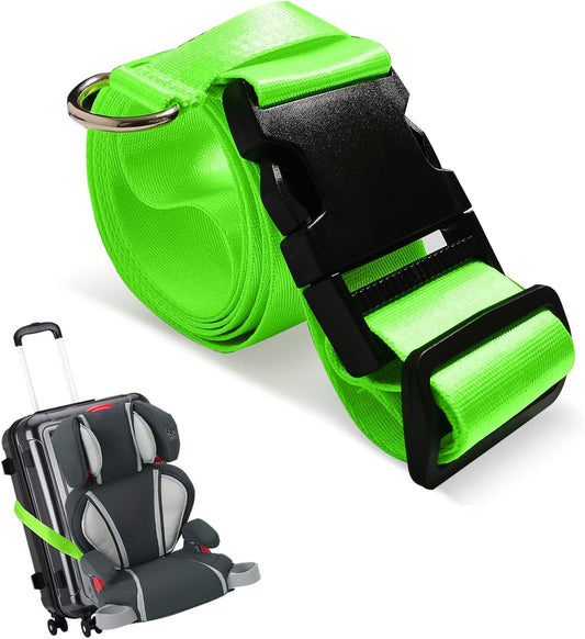 Car Seat Travel Belt for Airplane, travel belt for luggage TSA Approved, Toddler Carseat Luggage Strap for Stroller,Cart. Booster Carrier for Flight.Gate Check Accessories Infant Must Haves for Flying
