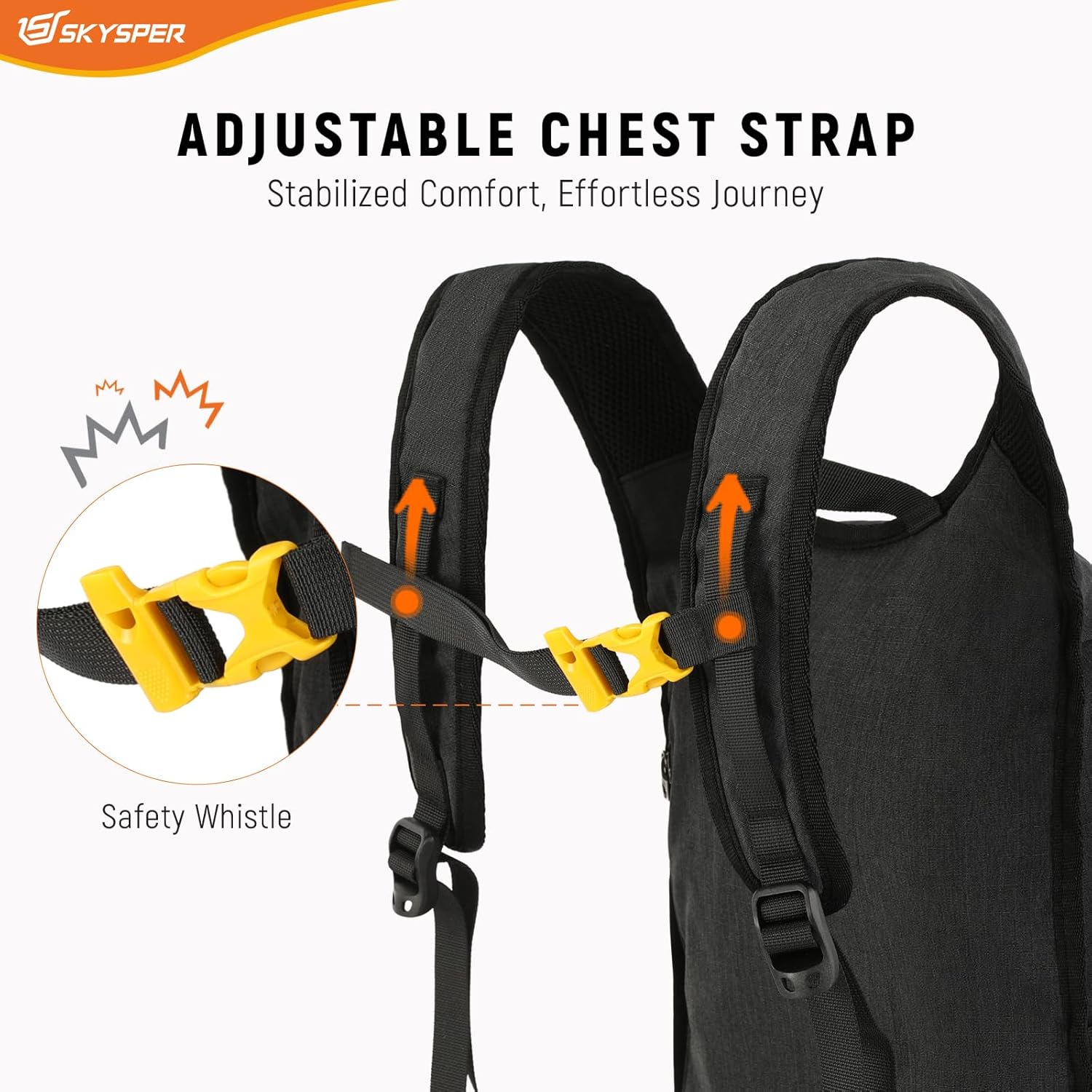 SKYSPER 15L/20L Foldable Hiking Backpack Lightweight Packable Travel Daypack with Chest Strap Small