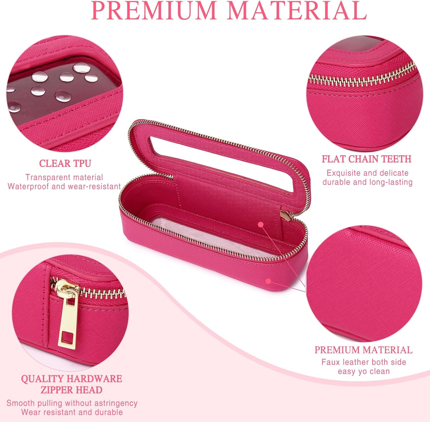 Clear Travel Makeup Bag with Brush Bag Portable Transparent Cosmetic Bag and Toiletry Bag