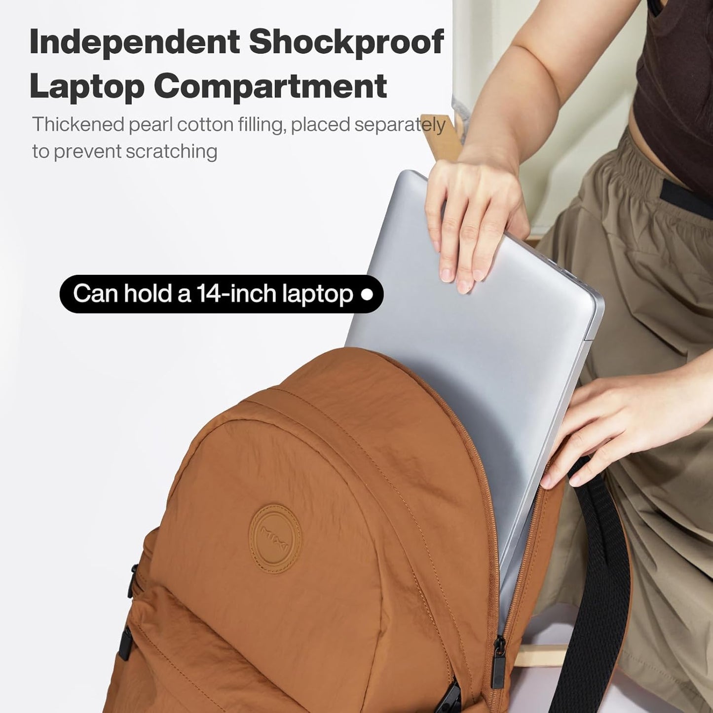 mixi Outdoor Lightweight Backpack Casual Carry On Laptop Backpack Travel Bookbag for Women Men