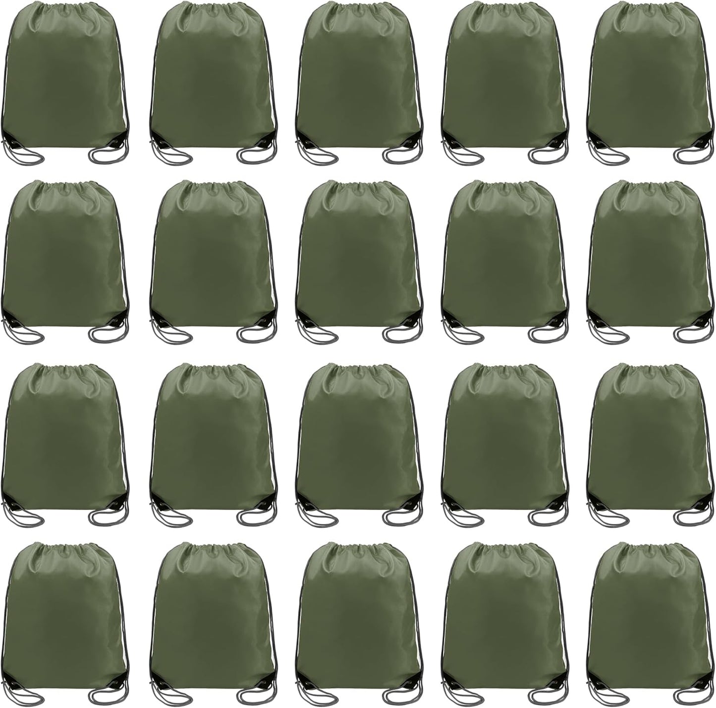 BeeGreen Drawstring Backpack Bags 20,30,50 Packs Reflective String Bags for Gym Sport Trip Cinch Sack DIY for Women Men