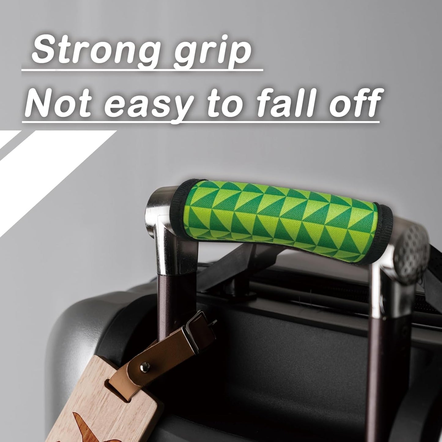 5 Pack Luggage Handle Wrap, Cute Luggage Tap Identifiers for Cruise Travel, Suitcase Tags Travel Accessories for Airplane Flying, Green