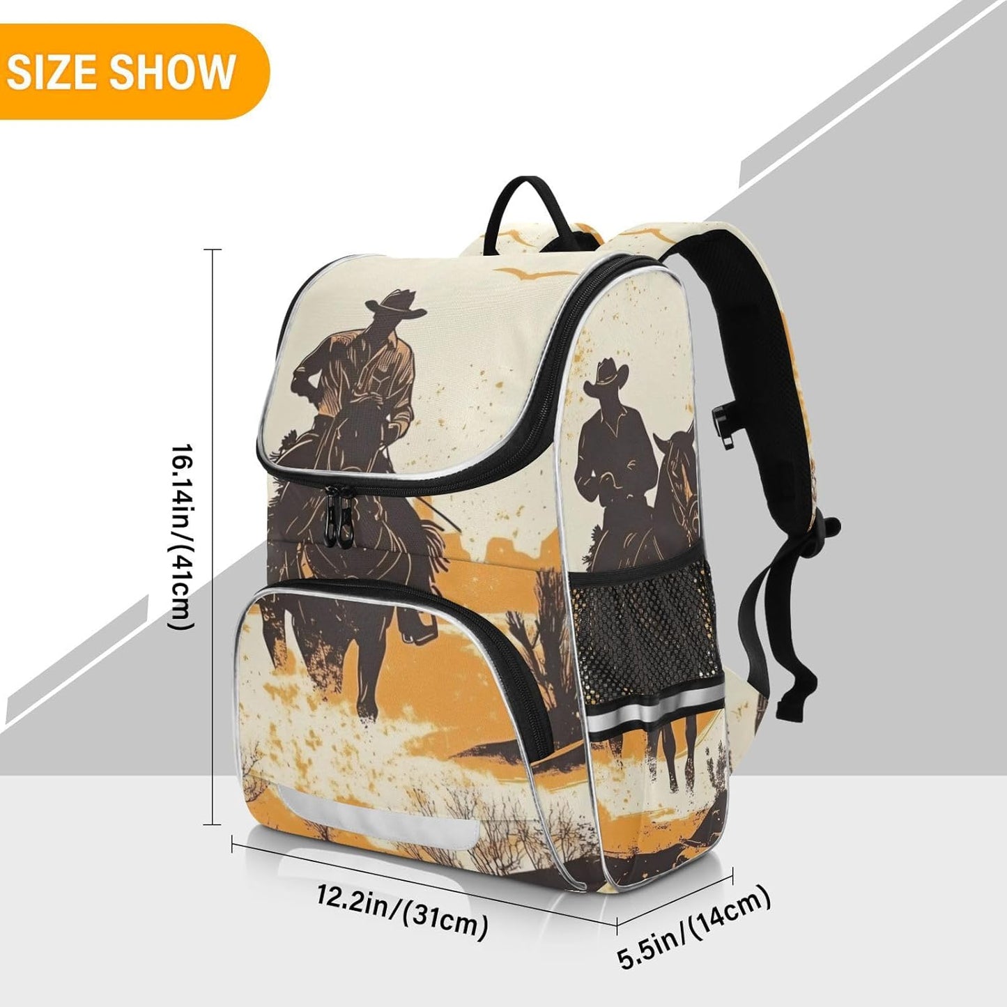 Western Cowboys Cute Backpack For Girls Kids Backpack Boys Teen School Bag Bookbag Travel Daypacks