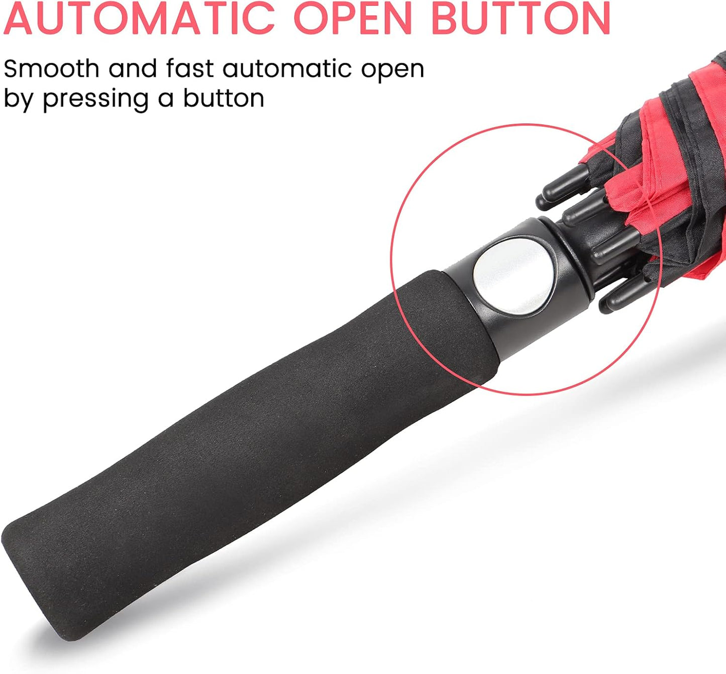 NINEMAX Golf Umbrella 51/54/62/68 Inch Automatic Open, Large Double Canopy Vented Oversize Stick Umbrellas Extra Large Windproof Waterproof for Rain