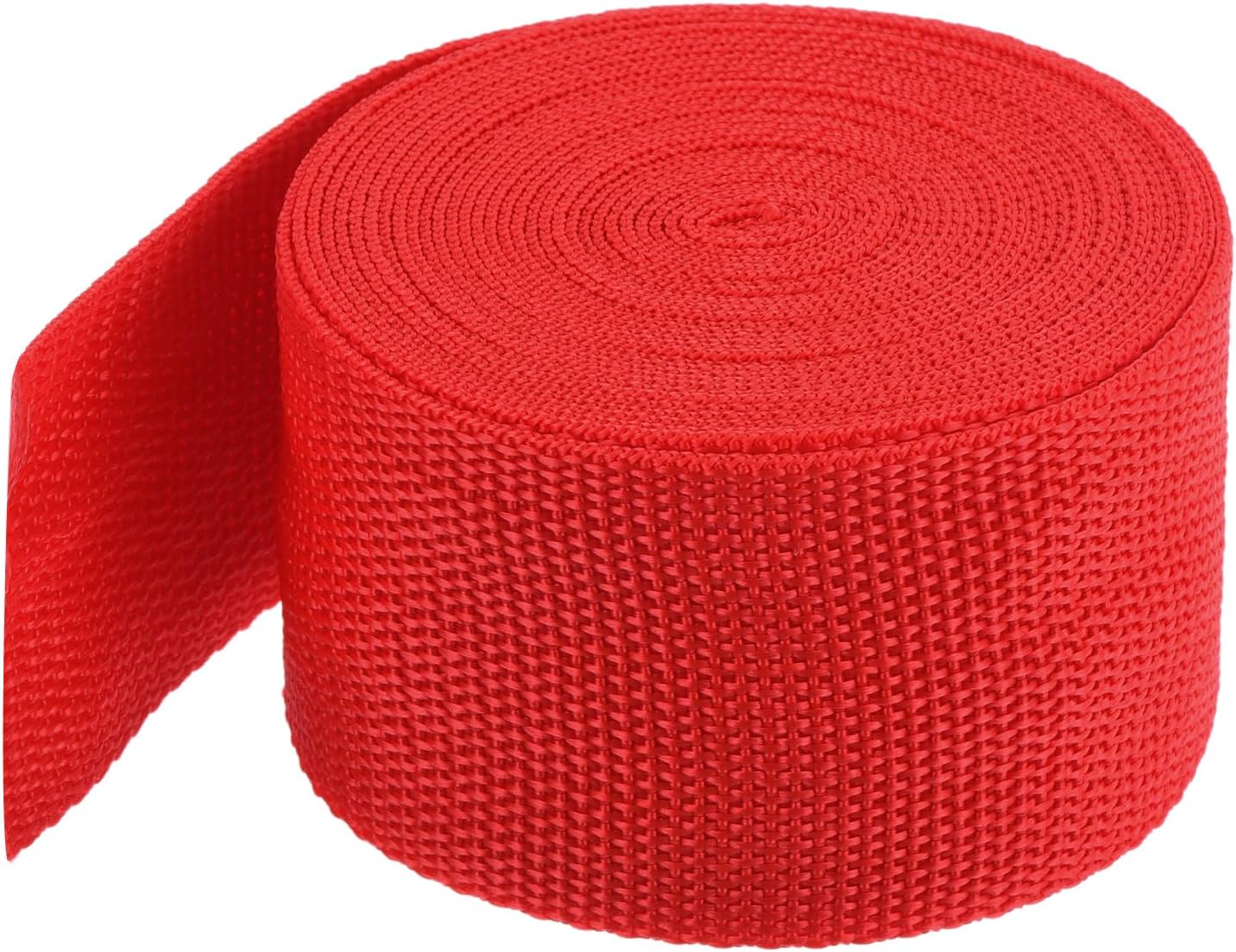 MECCANIXITY Lightweight Polypropylene Webbing Strap 2" 5 Yard Backpack Strapping Band Red for Outdoor Luggage Cargo Straps