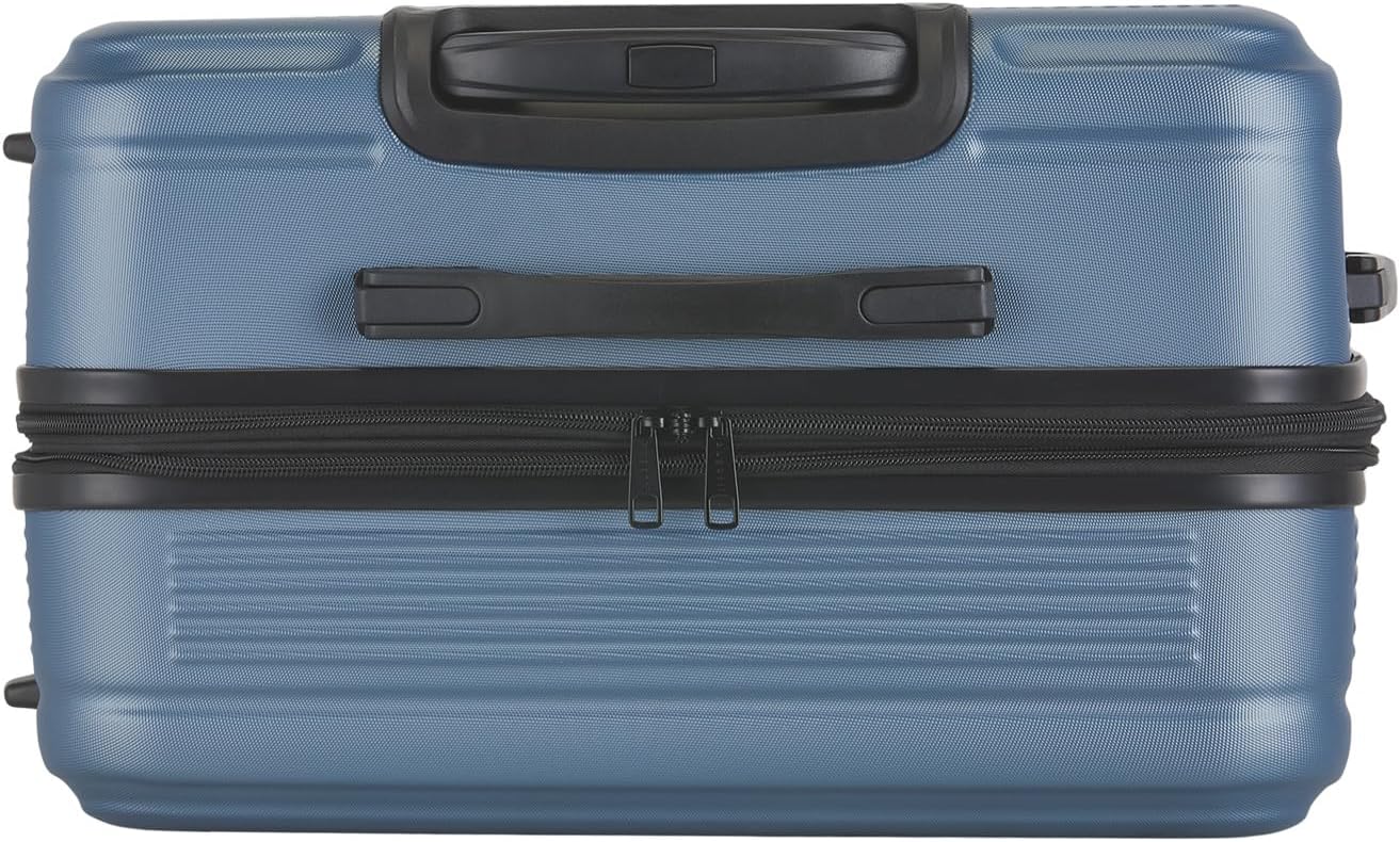 Bugatti Singapore 2-Piece ABS Hardside Luggage Set, Double Spinner Wheels, Expandable (blue)