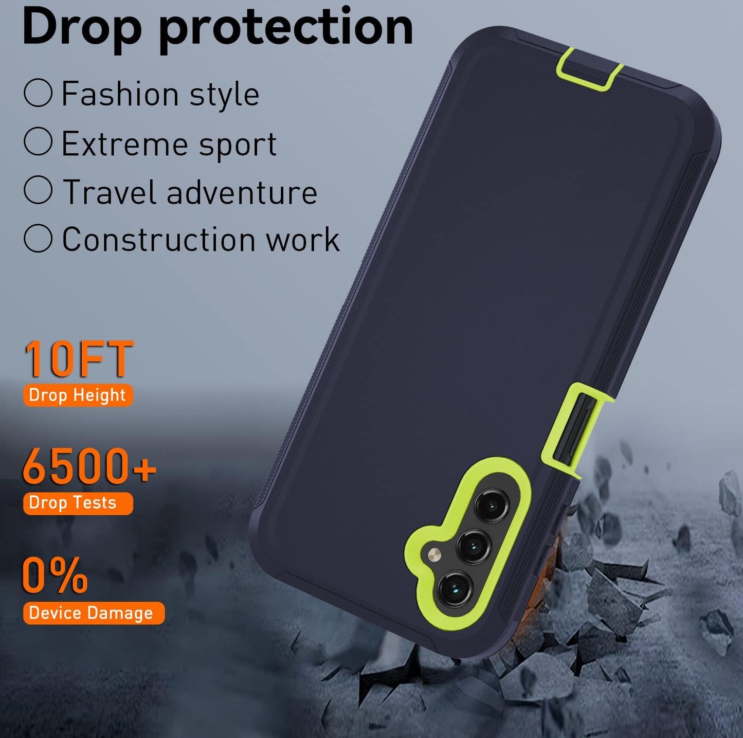 for Galaxy A14 5G case,Samsung A14 5G Heavy Duty case,[Military Grade Protective ],[Shockproof] [Dropproof] [Dust-Proof], Compatible with Samsung Galaxy A14 5G (Blue Green)