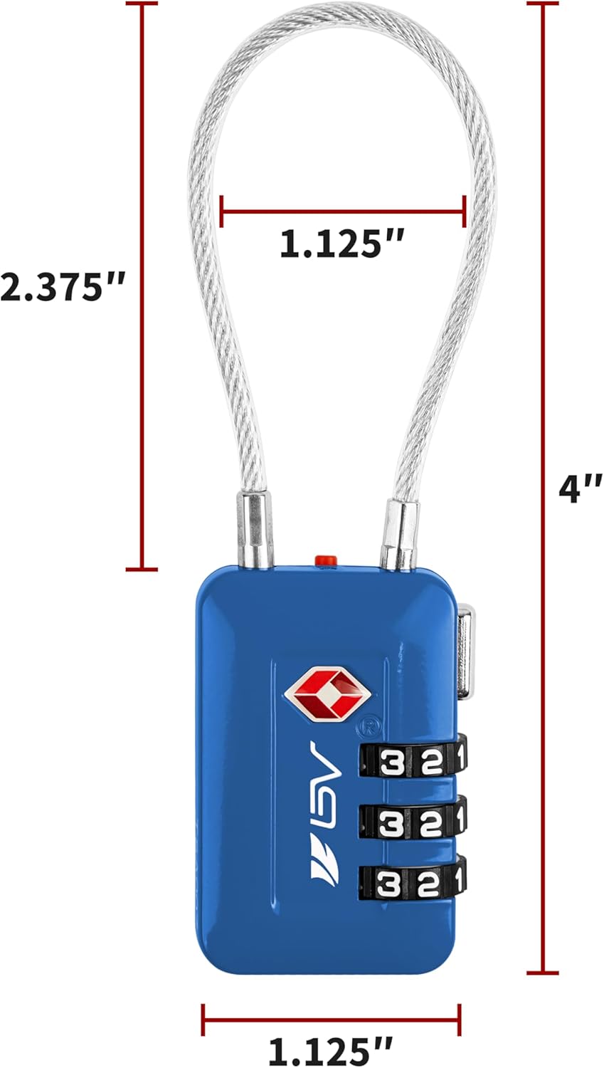 TSA Accepted Luggage Travel Lock, Set-Your-Own Combination Lock for School Gym Locker, Luggage