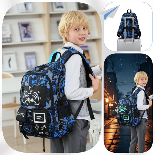 Boys School Backpack Kids Bookbag Elementary Middle Durable Waterproof Bags