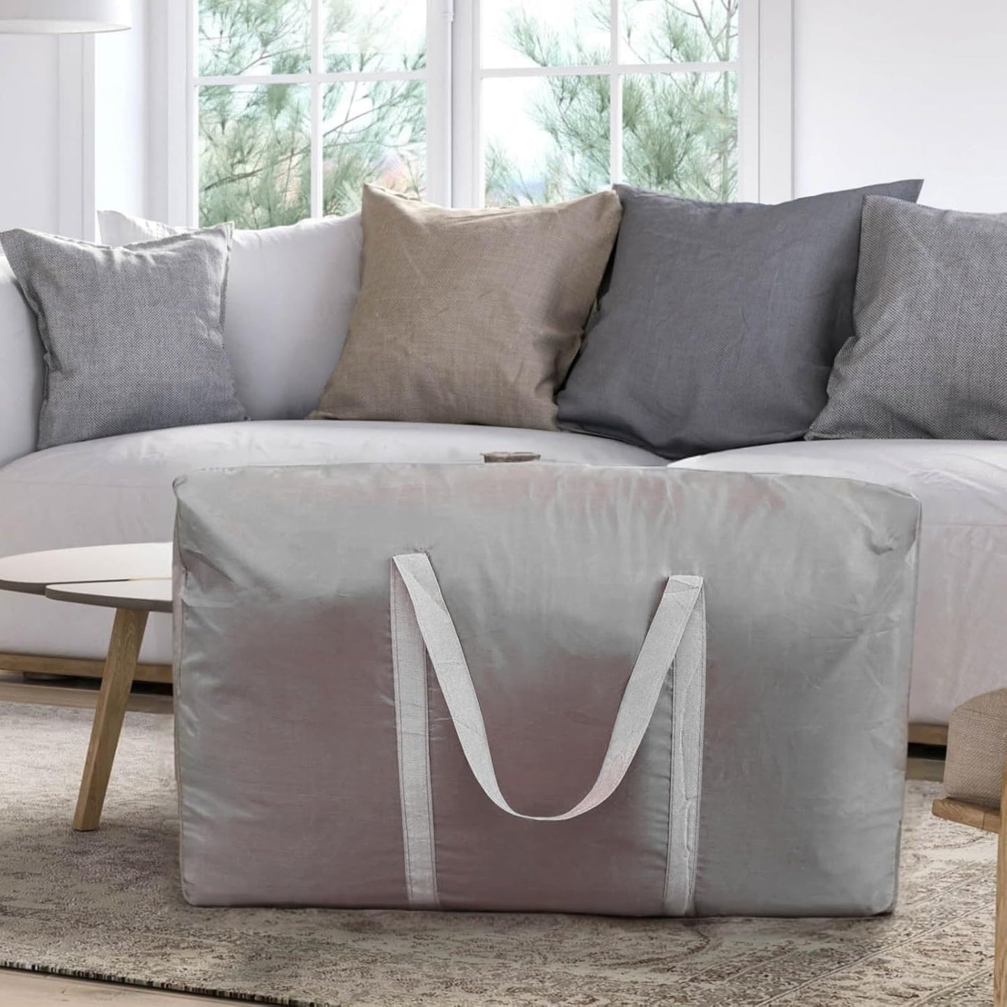100L Extra Large Storage Bags, Big Moving Bags with Strong Zippers & Carrying Handles, Packing Bags