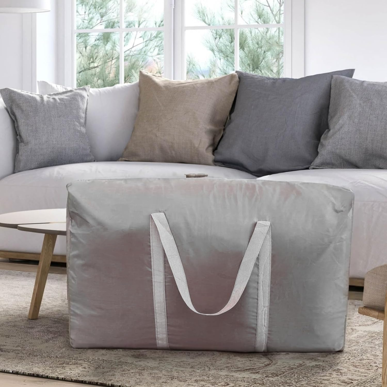 100L Extra Large Storage Bags, Big Moving Bags with Strong Zippers & Carrying Handles, Packing Bags