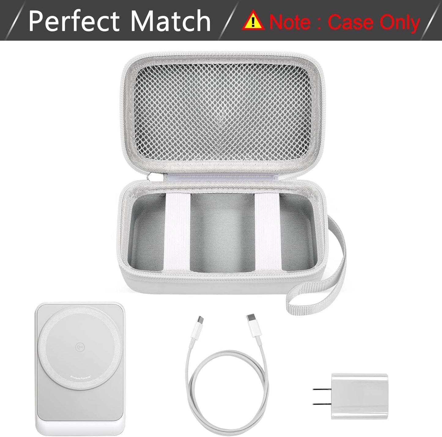 Case for Anker MagGo for Ucomx 3-in-1 for MagGo UFO Charging Station,for Augnner for Iseyyox for Apple MagSafe Duo for LISEN Wireless Charger Foldable Magnetic Charging Stand Storage Box- White