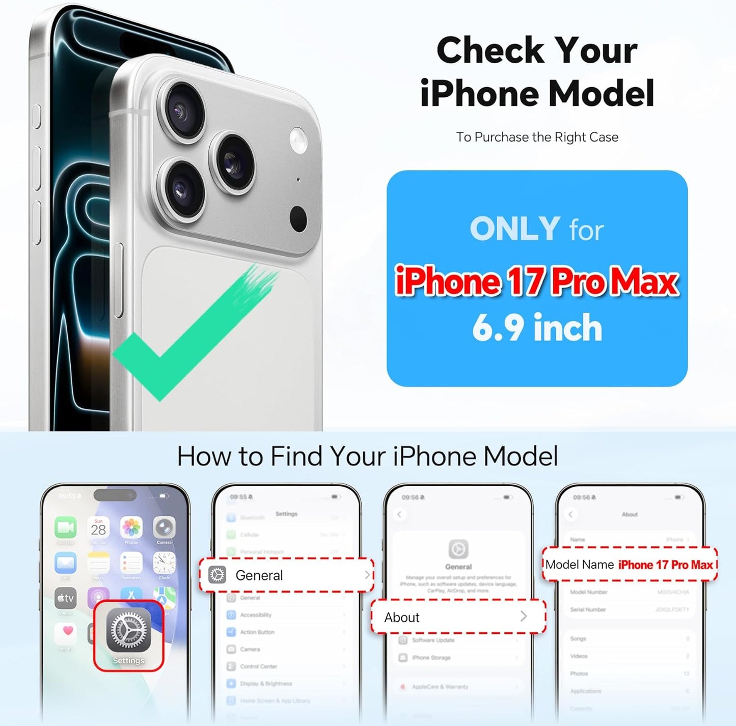 TUCCH Removable Crossbody Case Wallet for iPhone 17 Pro Max, 10 Card Slots RFID Blocking, Stand, Lanyard, Wrist Strap, Wireless Charging, Zipper Pocket, PU Leather, Magnetic Flip Cover, Textured Black