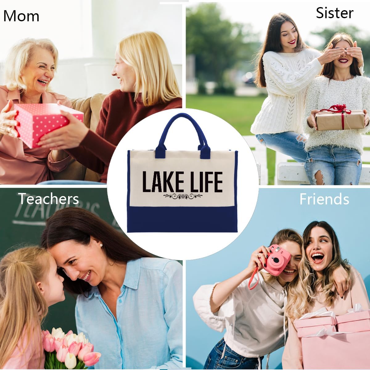 Gkwa Canvas Tote Bag for Gifting, Women Cotton Canvas Bag, Reusable Shopping Bag