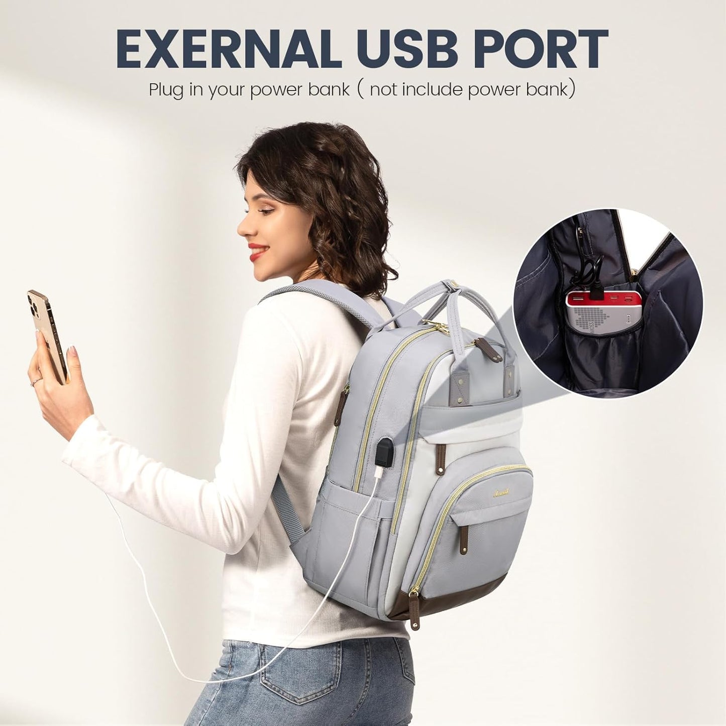 LOVEVOOK Backpack for Women,Laptop Backpack Women,Fits 15.6 Inch Laptop Bag,Fashion Travel Work