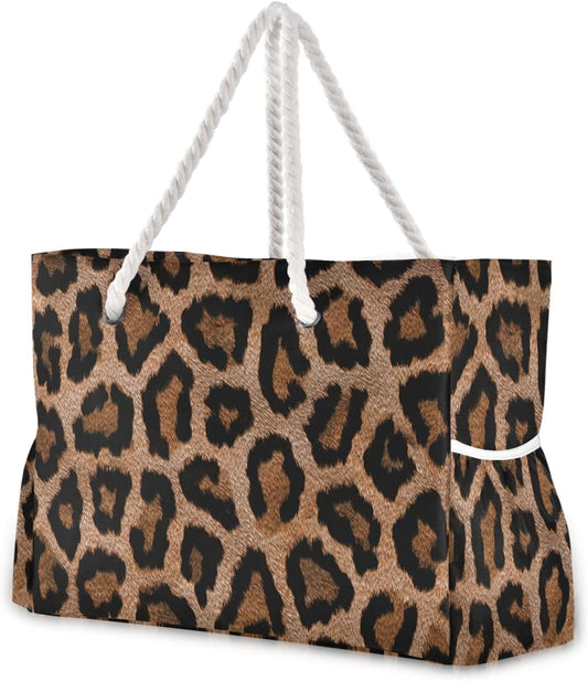 senya Large Beach Shoulder Bags Canvas Tote Water Resistant for Gym Travel Daily