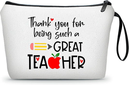 Teacher Appreciation Graduation Gifts for Women New Daycare Future Teacher Unique Small Makeup Cosmetic Bag