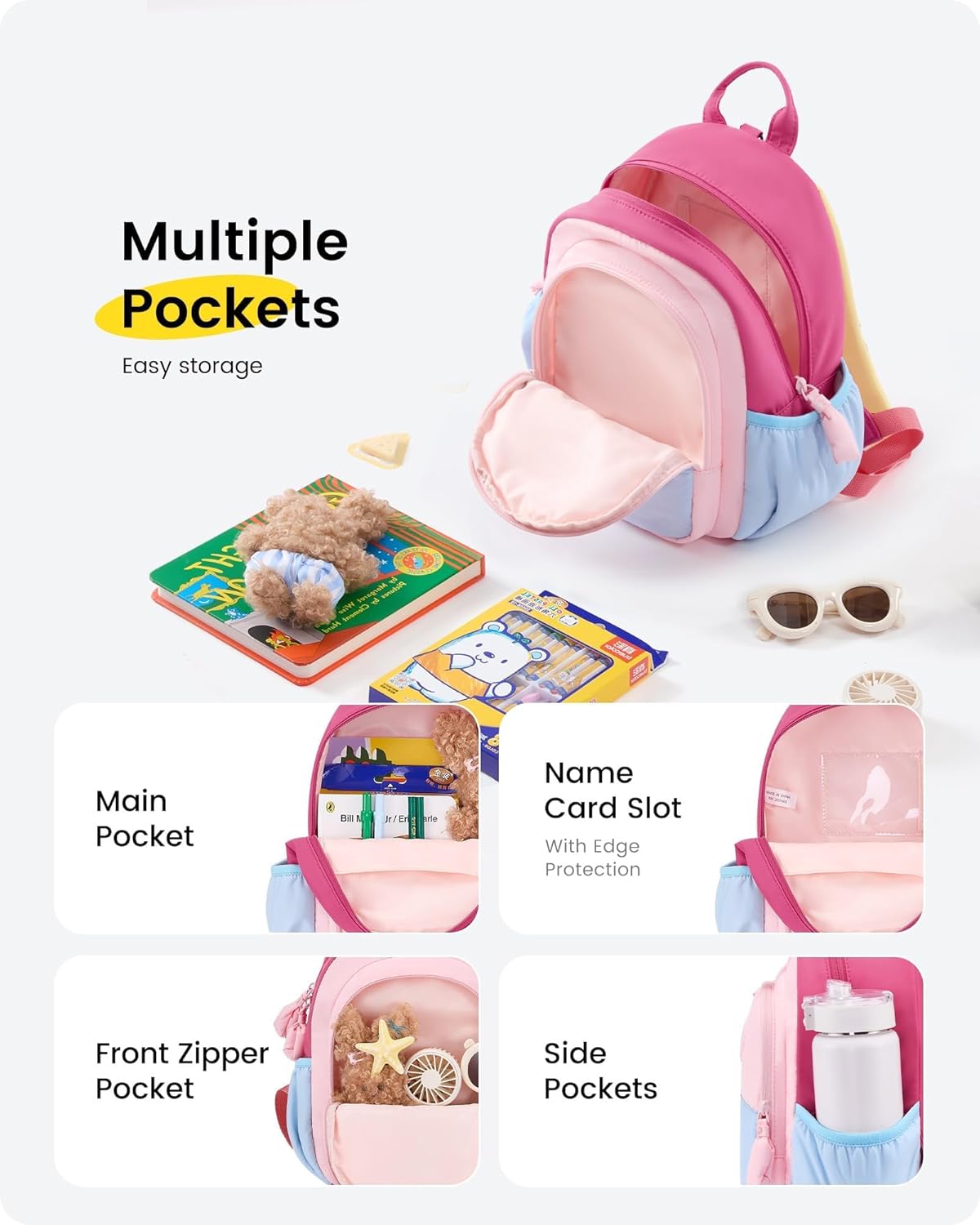 LOVEVOOK Toddler Backpack for Boys Girls 2-4,Puffer Kids Backpack for Preschool,Mini Cute Bookbag for Elementary,Daycare Bag