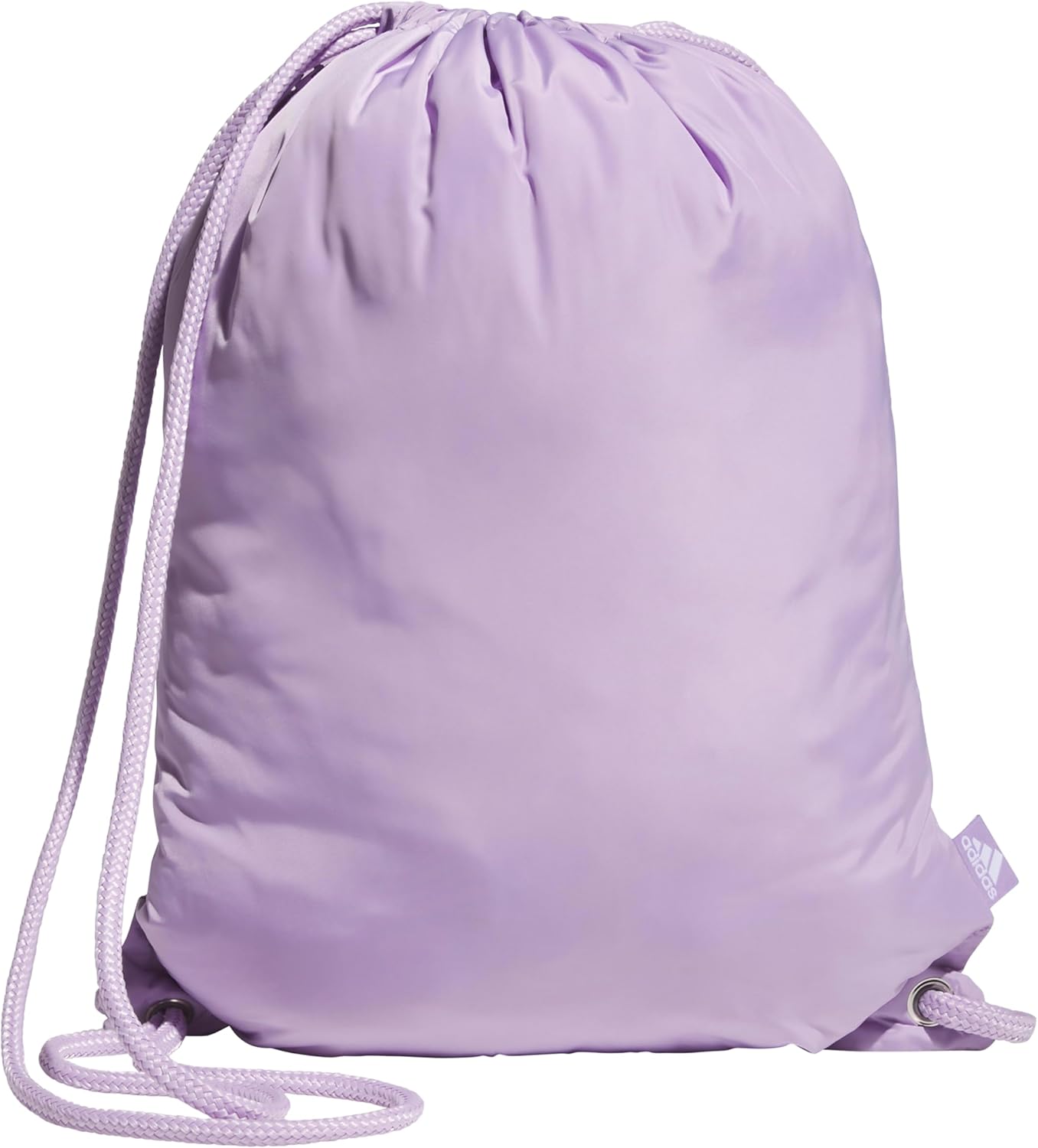 adidas Ready Sackpack – Drawstring Backpack Lightweight Small Gym Bag, Powder Plum Purple/White/1.0, One Size