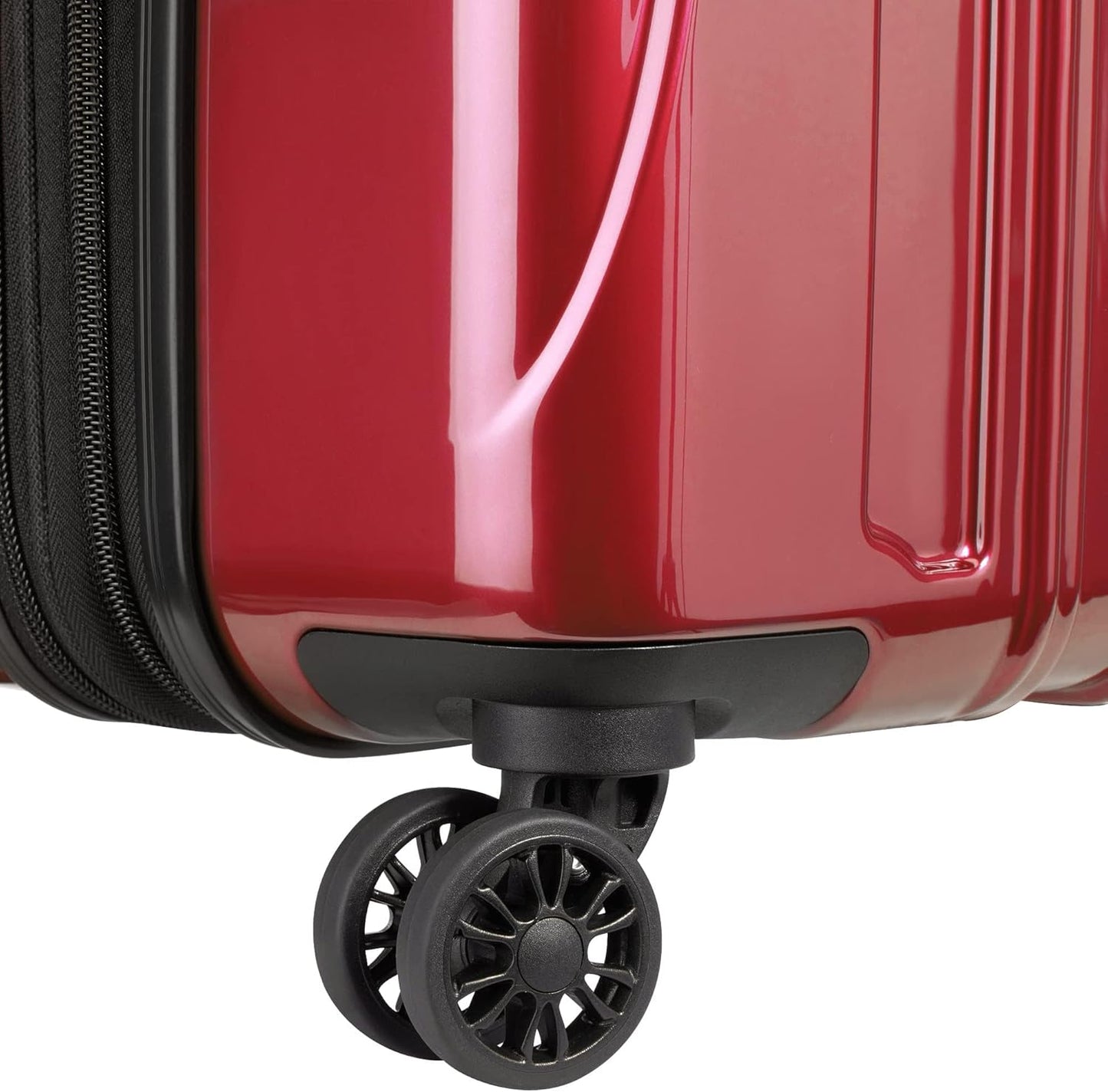 DELSEY PARIS Helium Aero Hardside Expandable Luggage with Spinner Wheels, Brick Red, Checked-Large