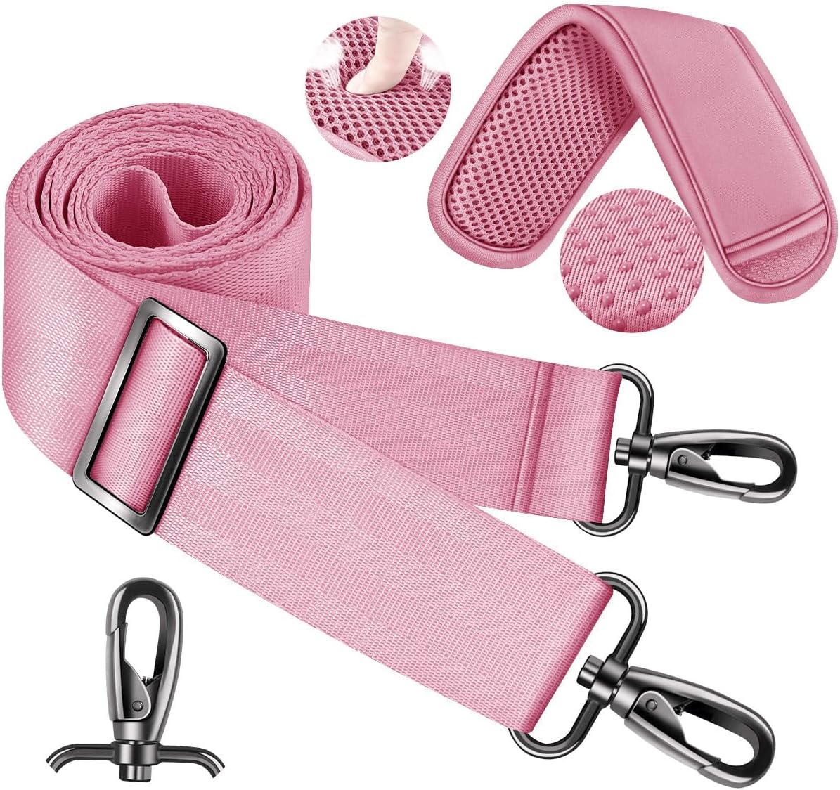 ZINZ 60 Inch Shoulder Strap with Removable Ultra-Thick Pad, Adjustable Buckles Shoulder Crossbody Strap for Luggage Bag
