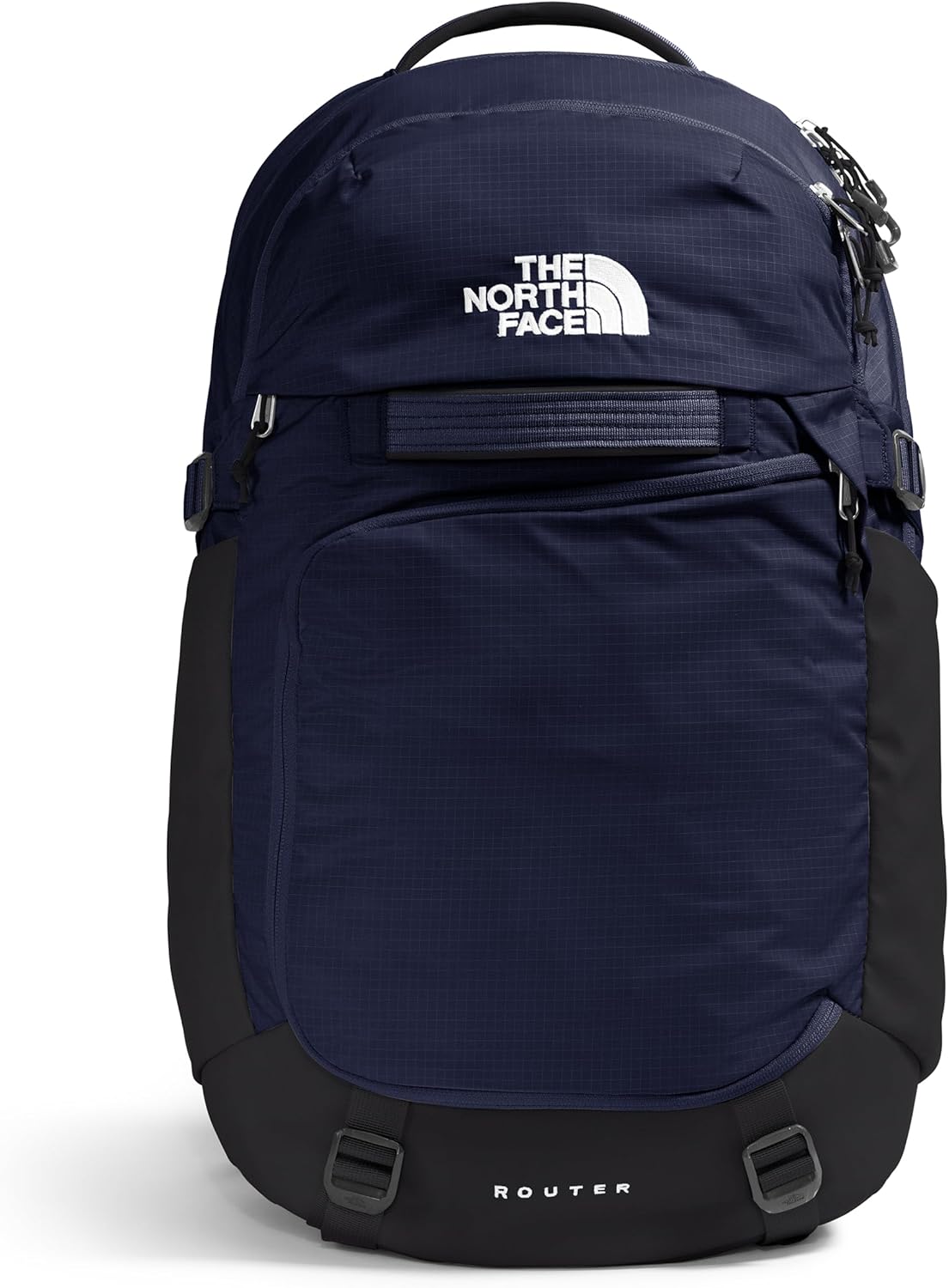 The North Face Router Everyday Laptop Backpack | Daypack with Water Repellent Finish, 17" Laptop Sleeve, Reflective Details, TNF Navy/TNF Black-NPF, One Size