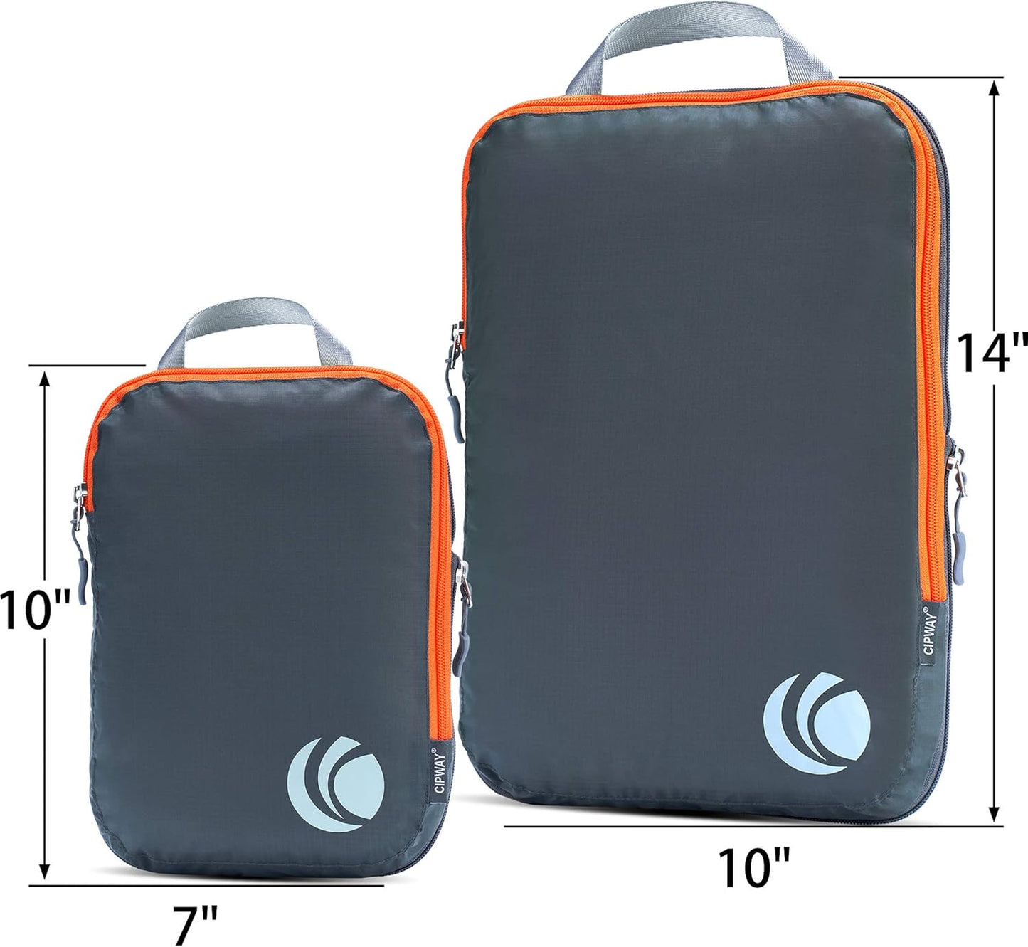 Cipway Compression Packing Cubes Set, Ultralight Expandable Travel Packing Organizers for Carry on Luggage (Grey 3pcs)