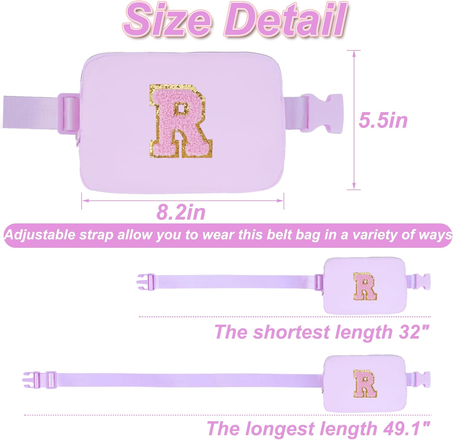 Birthday Gifts for 6 7 8 9 10 11 12 13 Year Old Girls,Fanny Pack Belt Bag Crossbody Bags for Women