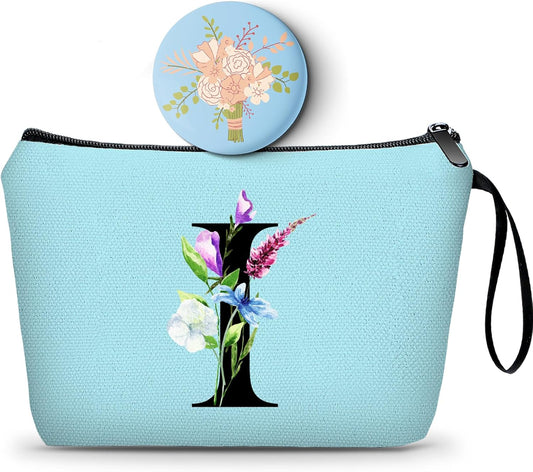 Birthday Inspirational Bridesmaid Proposal Team Small Gifts for Women Mom Aunt Teacher Sister Coworkers Makeup Cosmetic Bag Travel with Mirror Mothers Day Christmas Graduation I