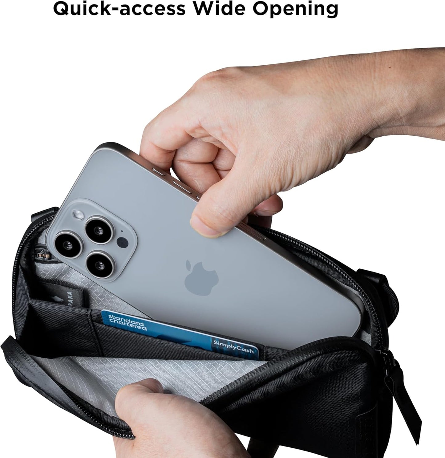 ALPAKA Flight Pouch - Compact Travel Bag (0.3L), Fits Phone and Passport, Travel Purse for Men, YKK Zipper Main Compartment
