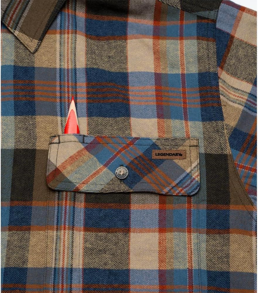 Legendary Whitetails Men's Flannel Shirt Long Sleeve Button Down 100% Cotton