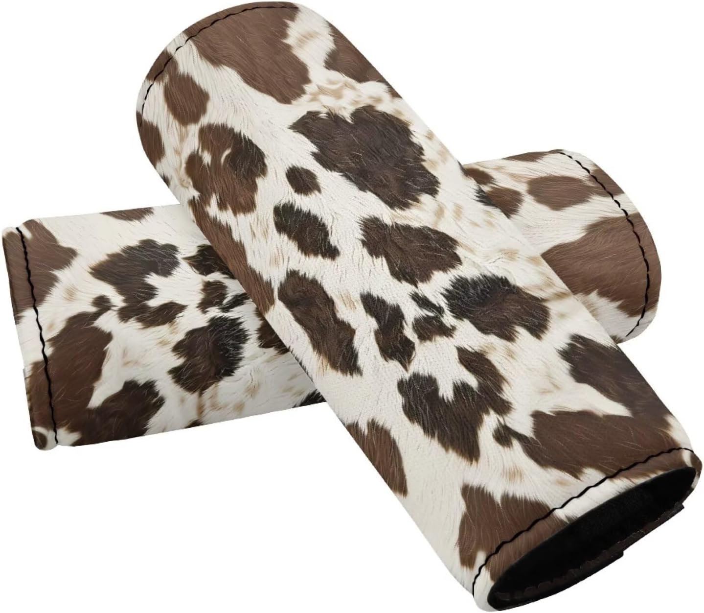 Brown Spot Luggage Handle Wraps for Suitcase Cute Cow Spot Travel Bag Luggage Suitcase Handle Grip Covers Reusable Door Handle Protection