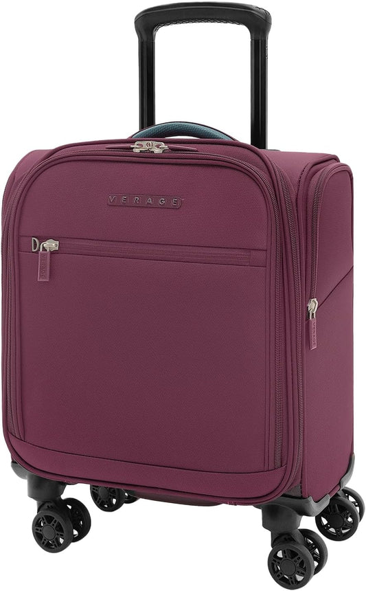 Verage Underseat Carry On Luggage with Wheels & USB Port,14 inch Wheeled Spinner Carry-on Luggages Bags for Airlines, Lightweight Overnight Suitcase for Men Women (14-Inch Compact Underseat Pro)