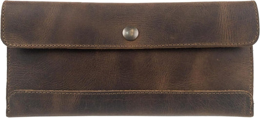 Hide & Drink, Travel Wallet Handmade from Full Grain Leather (Bourbon Brown)