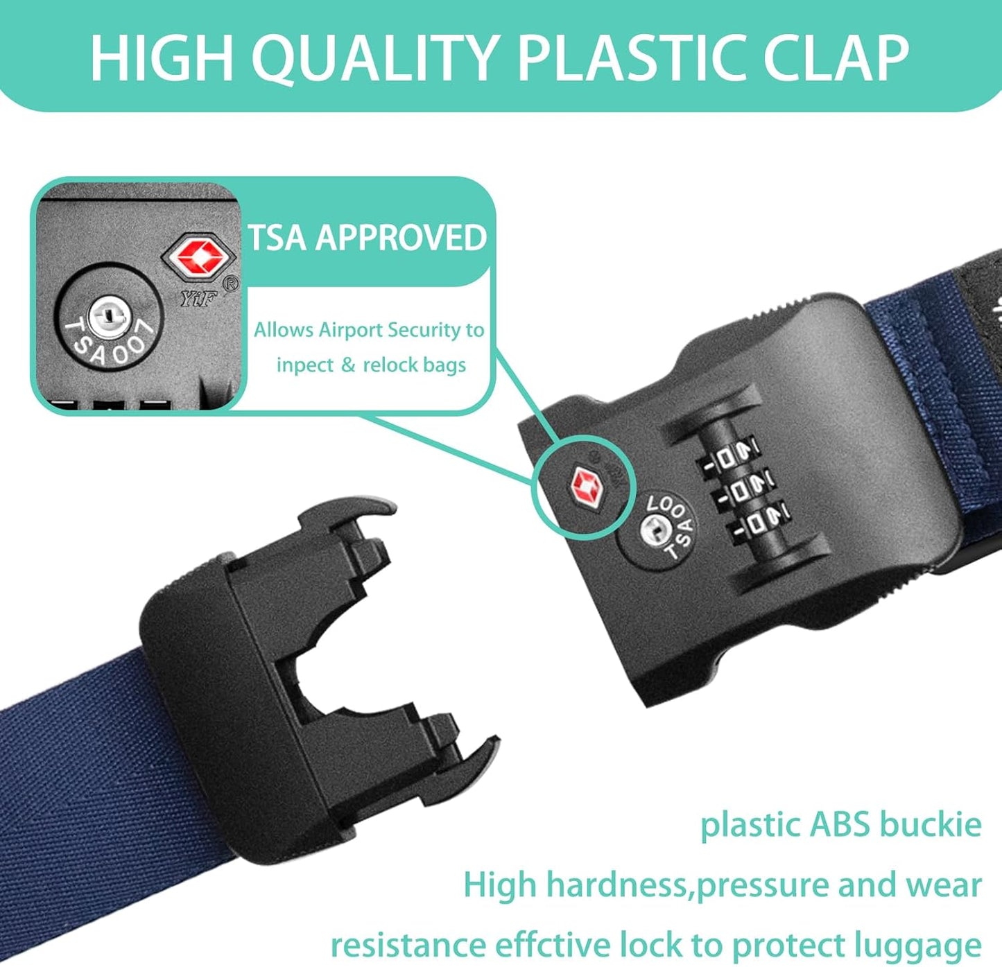 Cross Luggage Strap Belt for 20"-32" Suitcase with TSA Approved 3-Dial Combination Lock Wide Adjustable Packing Straps Travel Accessories, Grey