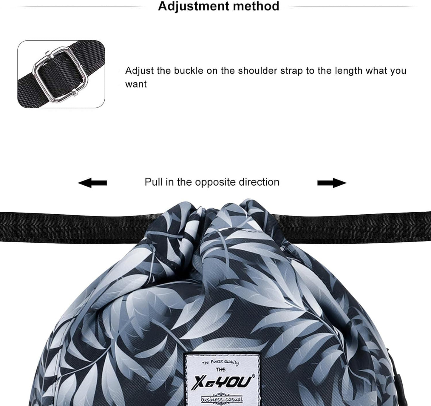 XEYOU Drawstring Sports Backpack Lightweight Gym Yoga Sackpack Shoulder Rucksack Casual Outdoor Daypack for Women and Men