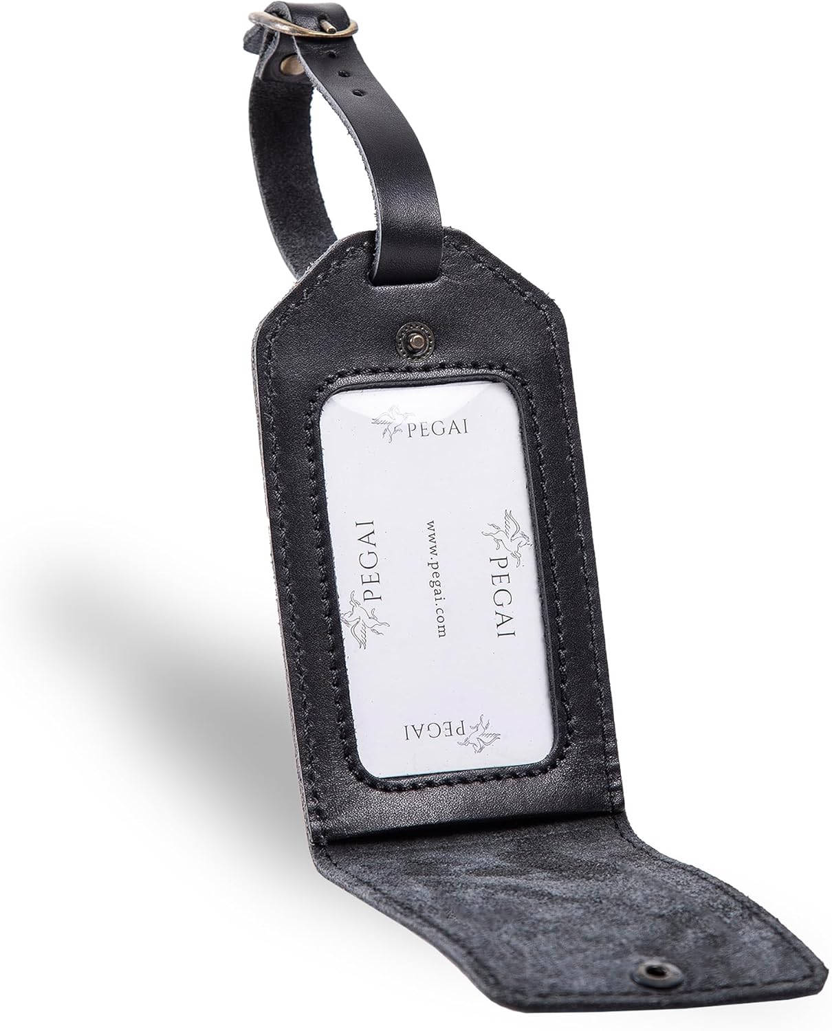 PEGAI Personalized Leather Luggage Tags for Suitcases | Handmade Travel Essentials Luggage Tag