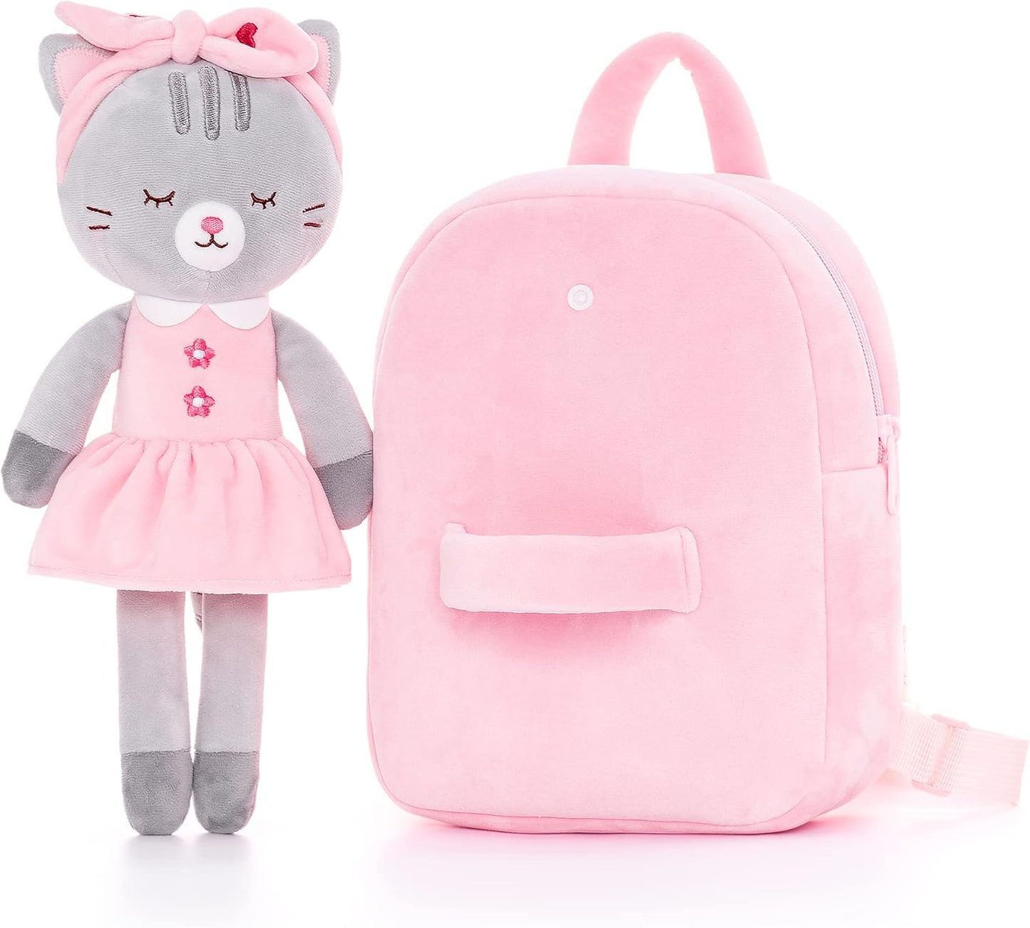 Lazada Cat Toddler Backpack Kitty Kids Backpacks for Girls with Detachable Cat Toy 10 inch