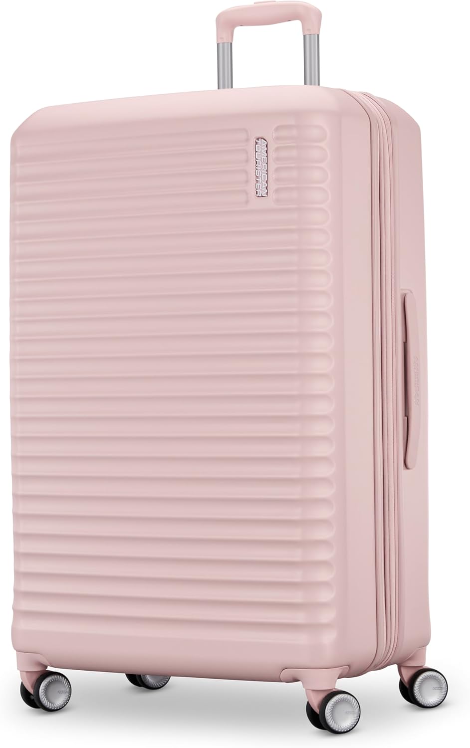 American Tourister Stratum 3.0 Large 28-Inch Spinner, Airline Approved, Durable Hardside Luggage, Expands 1.5", RightHeight™ Adjustable Handle, Pink Blush