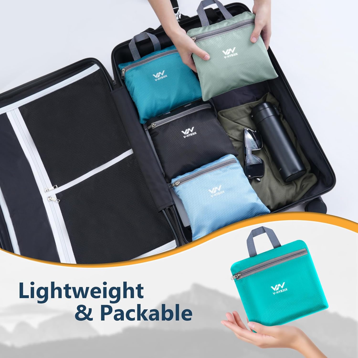 15L Foldable Hiking Backpack,Lightweight Packable Waterproof Machine Washable Daypack with Chest