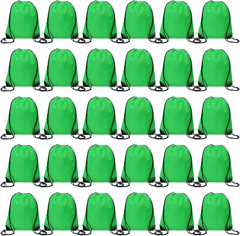 Bulk Drawstring Bags, Polyester Draw String Bags, Gym Sports Cinch Bag Drawstring Backpack for Women Men