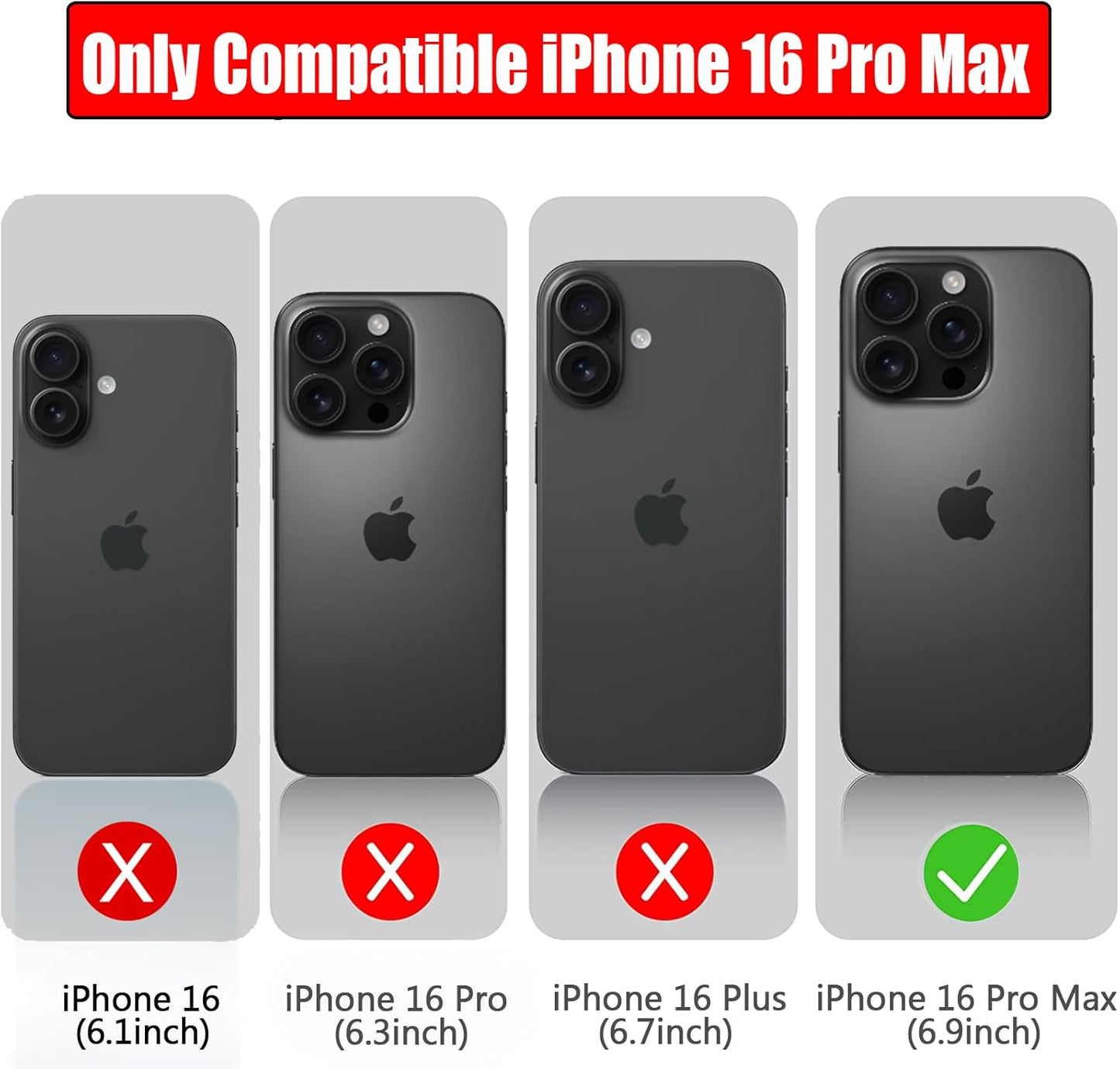 Battery Case for iPhone 16 Pro Max, 12000mAh Capacity Portable Charger Case Rechargeable Smart Battery Pack Compatible with iPhone 16 Pro Max 6.9 inch Charging Cover Support Wireless Charging-Black