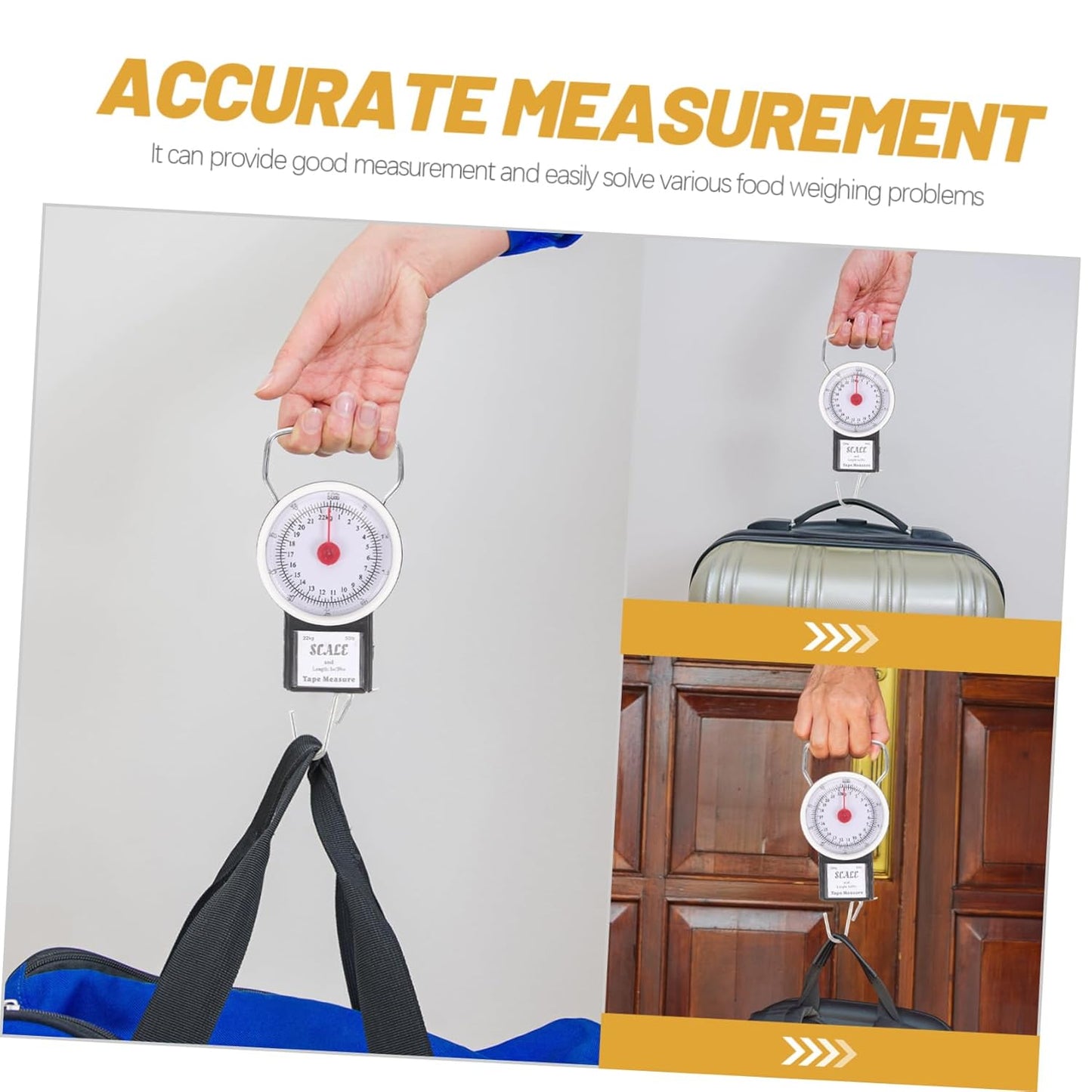Analog Hand Scale Suitcase Weight Scale Hook LCD Display Sturdy and Practical