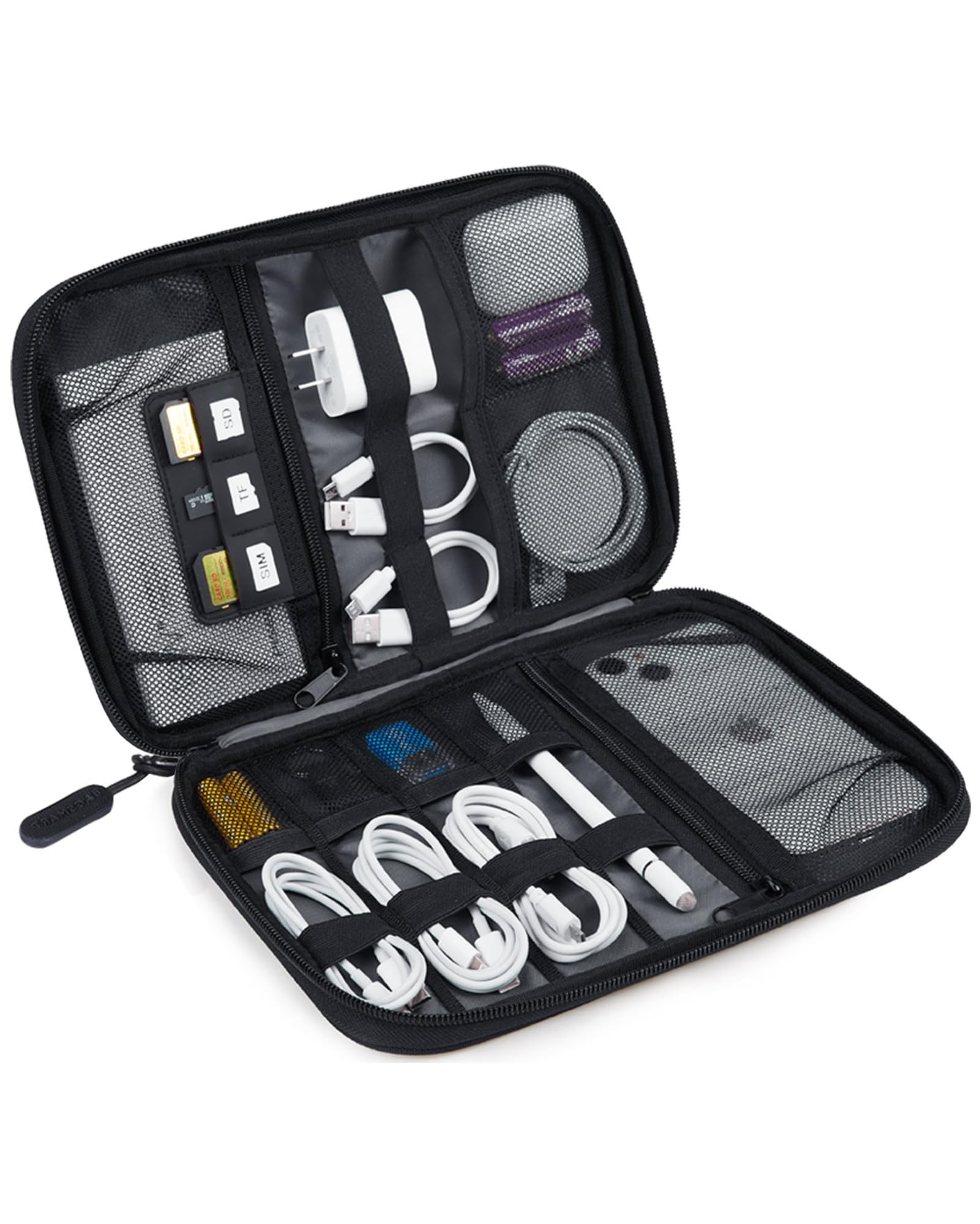 BAGSMART Large Electronic Organizer Travel Case for Tech Accessories, Black