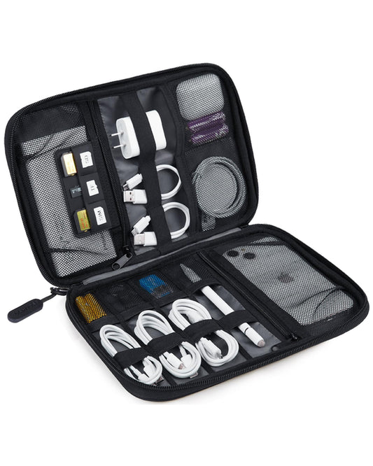 BAGSMART Large Electronic Organizer Travel Case for Tech Accessories, Black