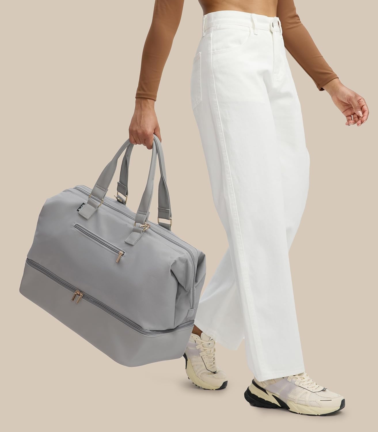 Weekender Bags for Women, Large Travel Duffel Bag with Shoes Compartment, Carry On Overnight Tote Bags with Toiletry Bag