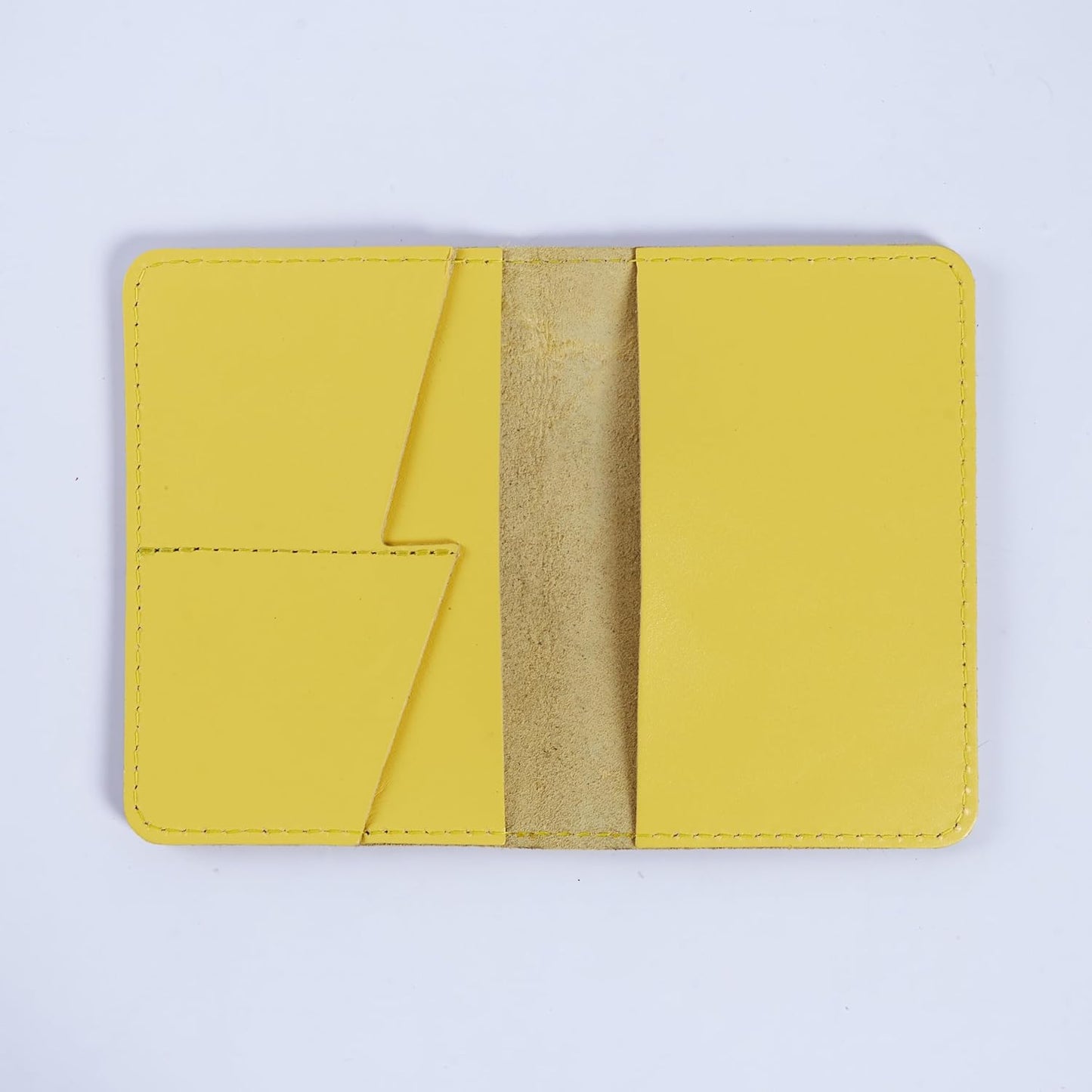 INCARNE Passport Cover - Travel Passport Wallet - Leather Passport Holder for Men Women Family with Card Slots & Note Compartmen - Sleeve Protector - Genuine Leather - Classic Yellow