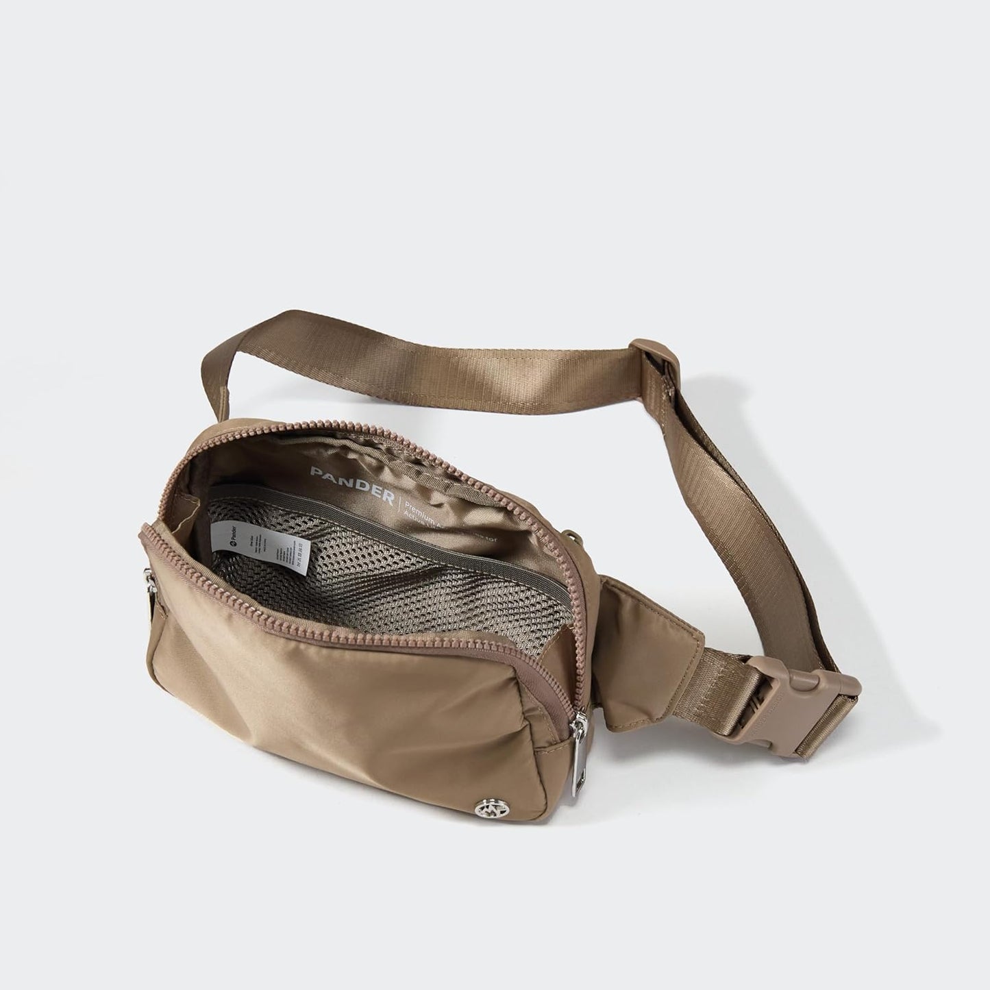 Pander Belt Bag Large 2L, Nylon Fanny Pack Purse for Women and Men with Adjustable Strap